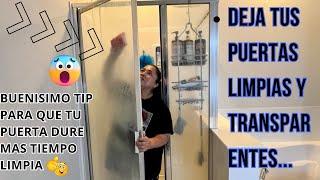 EN VIVO! Cómo limpiar y mantener una puerta de vidrio de la regadera del baño