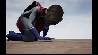 PowerGirl defeat and tied up (Ryona Animation test)