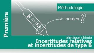 Incertitudes de type B et incertitudes relatives