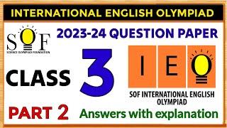 ENGLISH Olympiad class 3 | SOF IEO CLASS 3 | IEO OLYMPIAD CLASS 3 | IEO 2023-24 class 3 | #olympiad