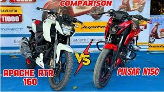 COMPARISON PULSAR N150 VS APACHE RTR 160 V4 WITH RIDING MODE || PRICE FEATURES & COST || ZPMVLOGS