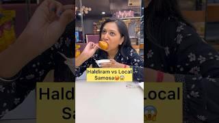 Haldiram vs Local Samosa Challenge | Samosa Eating Challenge #shorts #foodchallenge #viral