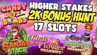 HIGHER STAKES BONUS HUNT - 17 SLOTS TO FIND A BIG WIN AND GET BACK OUR 2.4K OR MORE?!