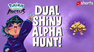 DUAL Shiny Alpha Electivire Hunt - Pokémon Legends Arceus Chill Vibes #shorts
