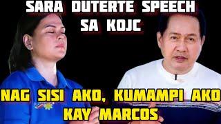 SARA DUTERTE SPEECH KOJC ANNIVERSARY, LULUSOB TAYO SA MALACANANG