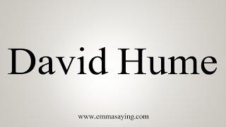 How To Say David Hume