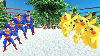 SUPERMAN vs PIKACHU - Animal Revolt Battle Simulator