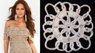 The motif for this crochet dress