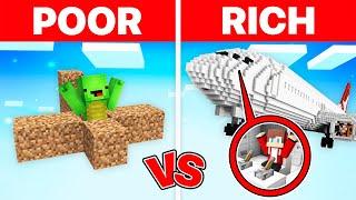 Mikey POOR vs JJ RICH Airplane Survival Battle in Minecraft (Maizen)