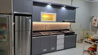 KITCHEN SET MINIMALIS UKURAN 3.1 METER DAN BIAYA PEMBUATANNYA