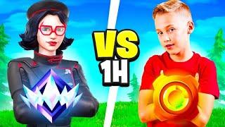 Qui gagnera le plus de RANK en 1H avec mon PETIT FRÈRE sur FORTNITE !? 