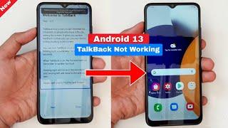 Samsung A03 Android 13 FRP Bypass TalkBack Not Working Fix Solution 2023 | A035F Google Lock Bypass