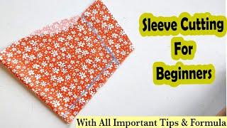 Sleeve Cutting For Beginners | Important Tips with Formula | English Subtitles | Stitch By Stitch