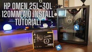 Installing the Corsair H60 120mm Liquid Cooler AIO in my HP Omen 25L/30L - Complete Tutorial!