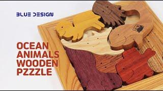 How to Make a Ocean Animals Wooden Puzzle Scroll saw
