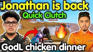 Jonathan is back quick clutch  Godlike chicken dinner and 21 kills domination 