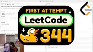 my attempt at solving leetcode 344: reverse string [SOLVED]