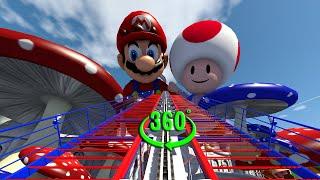 VR 360 Super Mario Bros  Movie Roller Coaster 2023