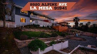 Video Tour of La Mesa Home For Sale @ 8920 Alpine Ave in the La Mesa Highlands neighborhood