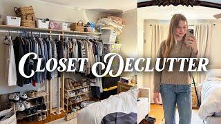 HUGE closet clean out (decluttering, organizing & cleaning) + sneak peek of the  next room makeover