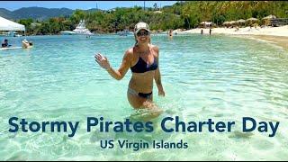 A Stormy Pirates Charter Day - US Virgin Islands (Dinghy's Beach Bar & Pizza Pi VI)