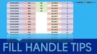 Excel Fill Handle Tips