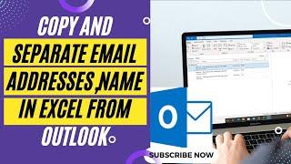 How to Copy Email Addresses In Outlook || Separate Email Addresses,Name In Excel