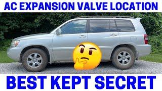 2001 - 2007 Toyota Highlander AC Expansion Valve Location