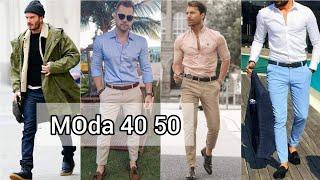 OUTFITS para HOMBRES de 40,50 AÑOS / MODA para HOMBRES MAYORES