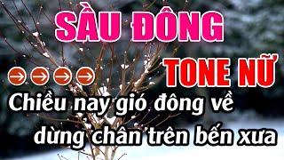 Sầu Đông Karaoke Tone Nữ Karaoke Lâm Beat - Beat Mới