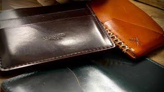 Minimalist shell cordovan wallets + Topsider patina update