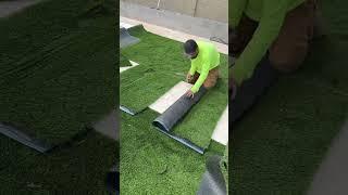 Turf installation #magiccraftworks #backyardgardening #frontyardgarden