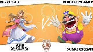 SB5 Drinking — Purpleguy (Zelda) vs BlackGuyGamer (Wario) —  Drinkers Semis — Smash Ultimate