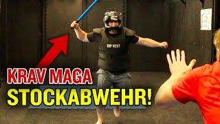 Krav Maga HÄRTETEST: Stockabwehr Tutorial und Test mit Schutzausrüstung und Tempo. FUNKTIONIERT es?