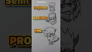 Draw Naruto different Level #anime #drawing #drawmin6art #shorts