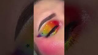 full rainbow eye shadow look #altmakeup #makeup #makeupartist #rainboweyeshadow #colorfulmakeup