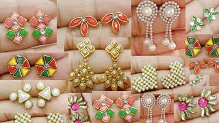 Beautiful Kundan Earrings Making Video//Trending Handmade Earrings//Handmade jewellery Making