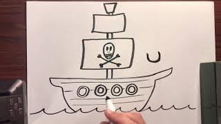 Pirate Ship Drawing