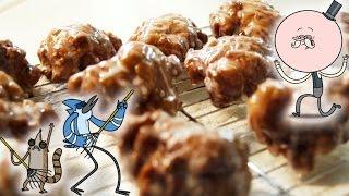 How to Make DOUBLE-GLAZED APPLE FRITTERS from Regular Show! Feast of Fiction S4 Ep11