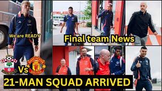 Ugarte,Hojlund, Zirkzee,Amad- Man United 21-Man squad ARRIVED Southampton |FIND OUT WHO'S IN SQUAD