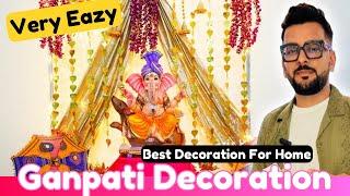 Ganpati Decoration | Ganpati Decoration For Home | Nitin selfmade Vlogs