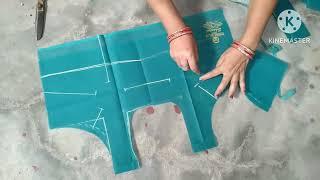 How to cut simple blouse with belt in easy way | How to cut blouse in simple way #youtuber #youtube