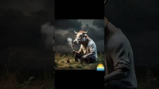 "जब गाय ने शराब और सिगरेट पीना शुरू कर दिया... "#shorts #viralvideo #cow #viralshorts