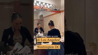 Make up di Los Angeles, touch up sendiri di Washington DC. #losangeles #washington #yunishara