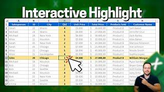 Highlight Active Cell, Row & Column in Excel with Click | Special Conditional Formatting