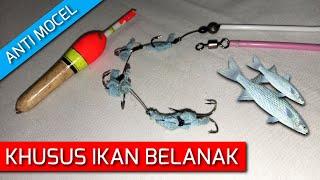 Membuat Rangkaian pancing ikan Belanak | Mullet Fishing | Pakai kain Anti Ambyar