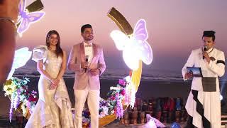 Wedding Anchor in Goa Girish Sharma Anchoring White Wedding Sundowner Event | Destination Wedding