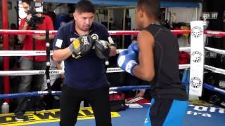 Everton Lopes Works the Mitts at Media Workout for LA Fight Club