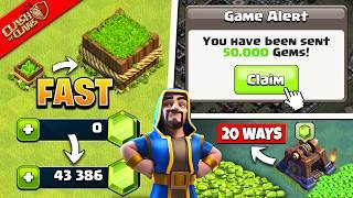 20 Ways How to Get FREE GEMS in Clash of Clans - FASTEST Ways to Get Gems in CoC 2024