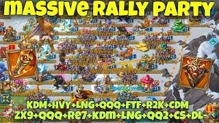 Lords Mobile - BIGGEST RALLY PARTY AT K888. 15 RALLIES INCOMING. HOW MANY ZEROES?